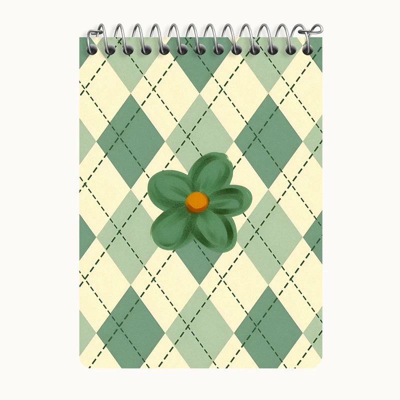 دفتر یادداشت 50 برگ خندالو طرح گل و لوزی کد N6671