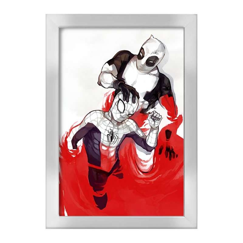 تابلو خندالو طرح ددپول و مرد عنکبوتی کد F9322