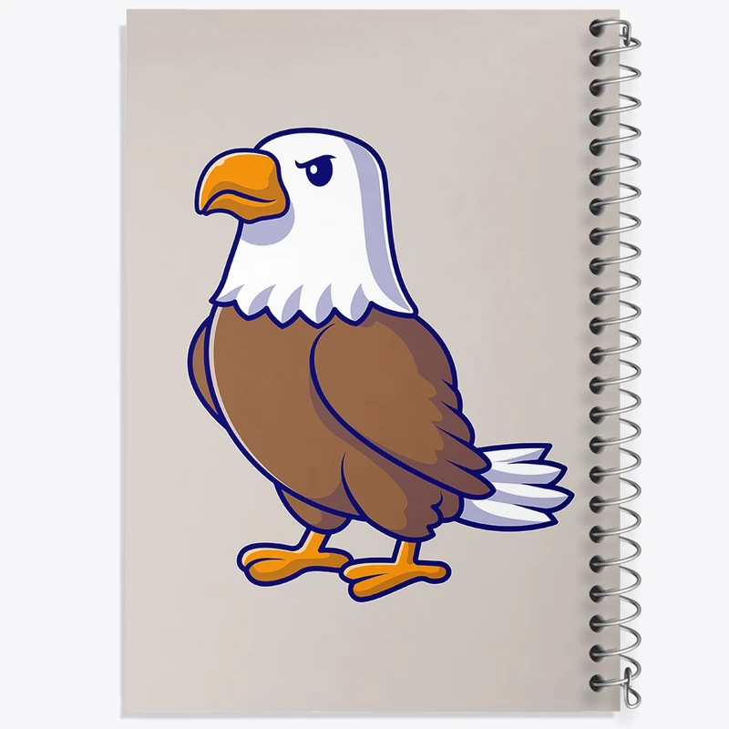 دفتر طراحی 50 برگ خندالو طرح حیوانات بامزه عقاب کد 29700