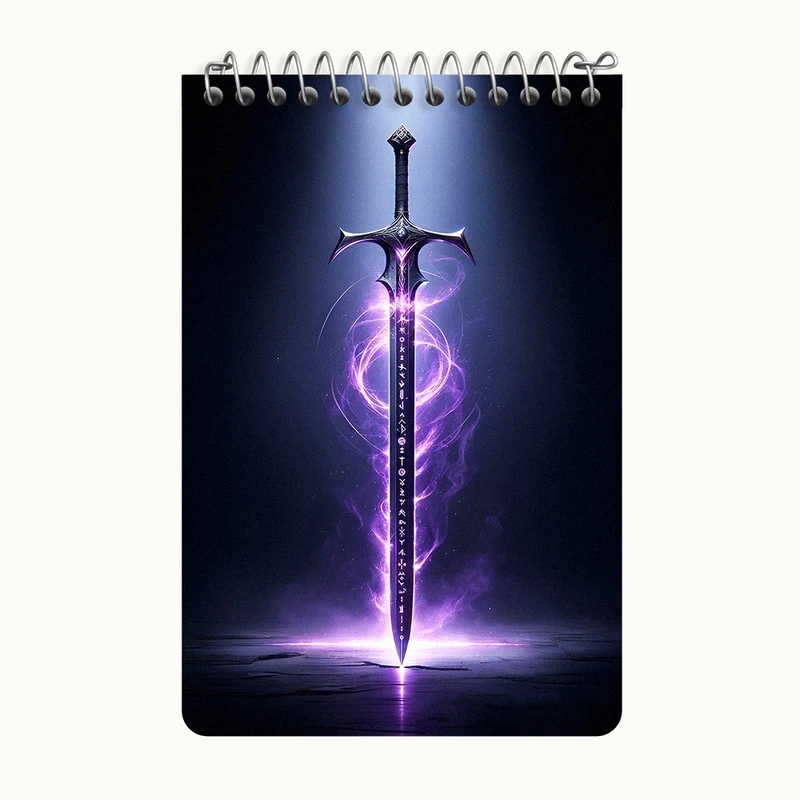 دفتر یادداشت 50 برگ خندالو طرح شمشیر کد F10769