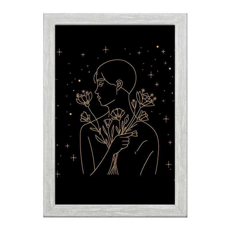 تابلو خندالو طرح دخترانه مینیمال کد F3093