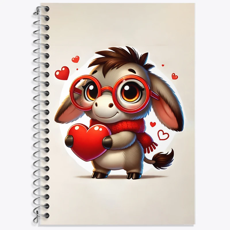 دفتر زبان 50 برگ خندالو مدل دو خط طرح الاغ بامزه کد F11725