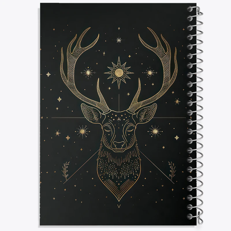 دفتر مشق 50 برگ خندالو طرح گوزن مینیمال کد F3096