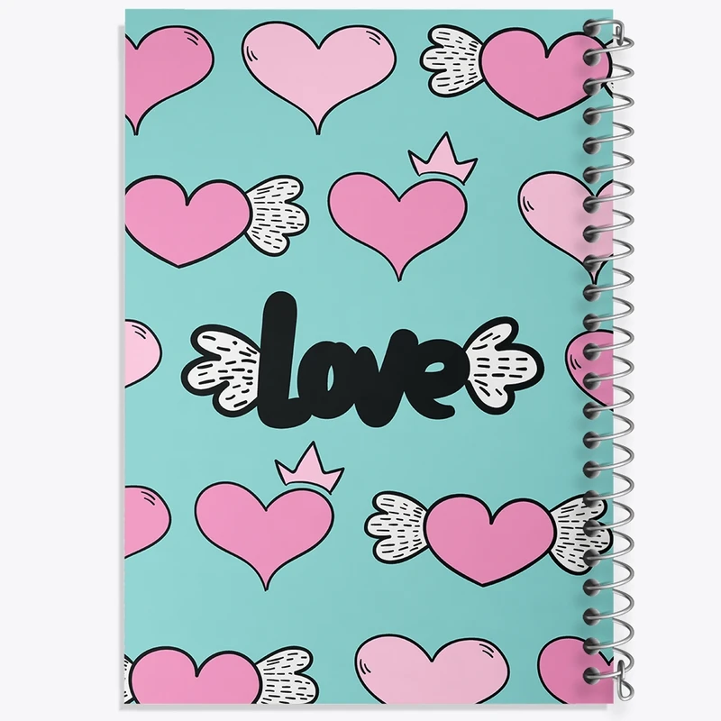 دفتر طراحی 50 برگ خندالو طرح Love کد N329