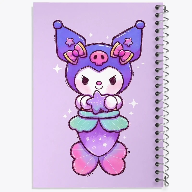 دفتر طراحی 50 برگ خندالو طرح کرومی (Kuromi) کد N4193