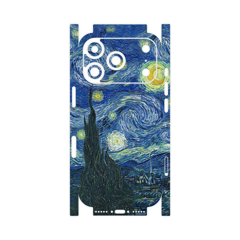 برچسب پوششی ماهوت مدل The Starry Night of van Gogh-FullSkin مناسب برای گوشی موبایل اپل iPhone 17 Pro