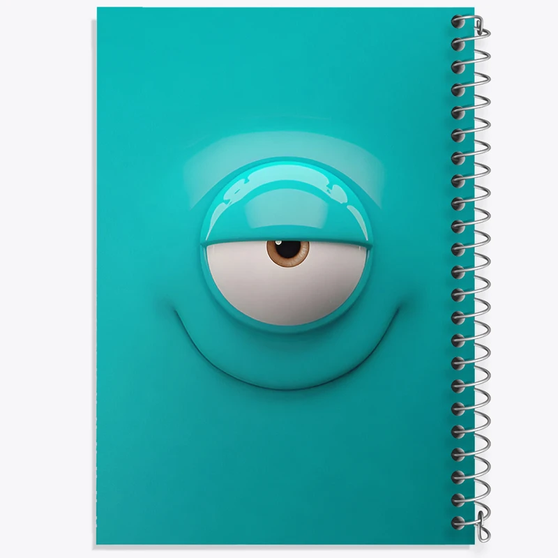 دفتر مشق 100 برگ خندالو طرح ایموجی تک چشم کد F3312