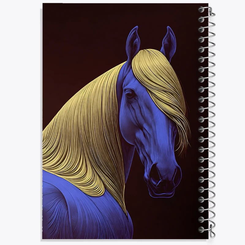 دفتر شطرنجی 50 برگ خندالو طرح اسب کد F11445