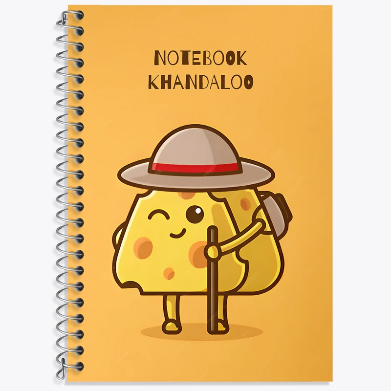 دفتر زبان دوخط 50 برگ خندالو طرح پنیر جهانگرد کد N7167