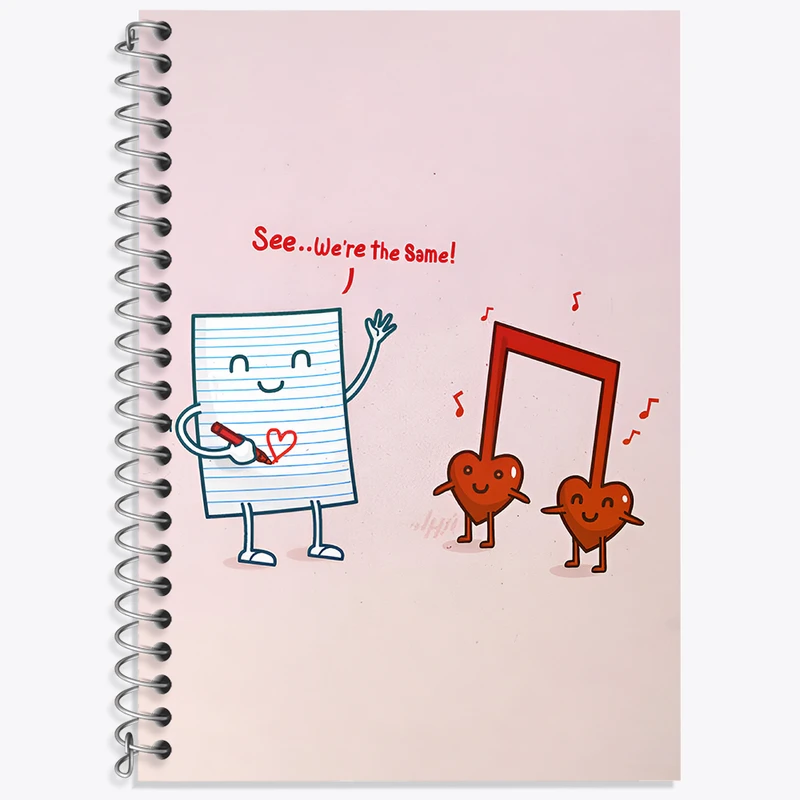 دفتر نت موسیقی 50 برگ خندالو طرح نت موسیقی کد N8103