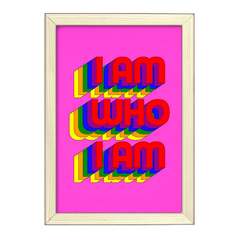 تابلو خندالو طرح I Am Who I Am کد F6386