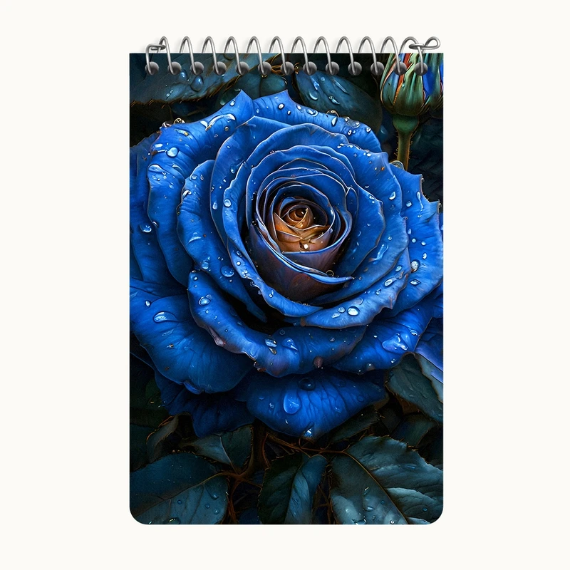 دفتر یادداشت 50 برگ خندالو طرح گل آبی کد F12768