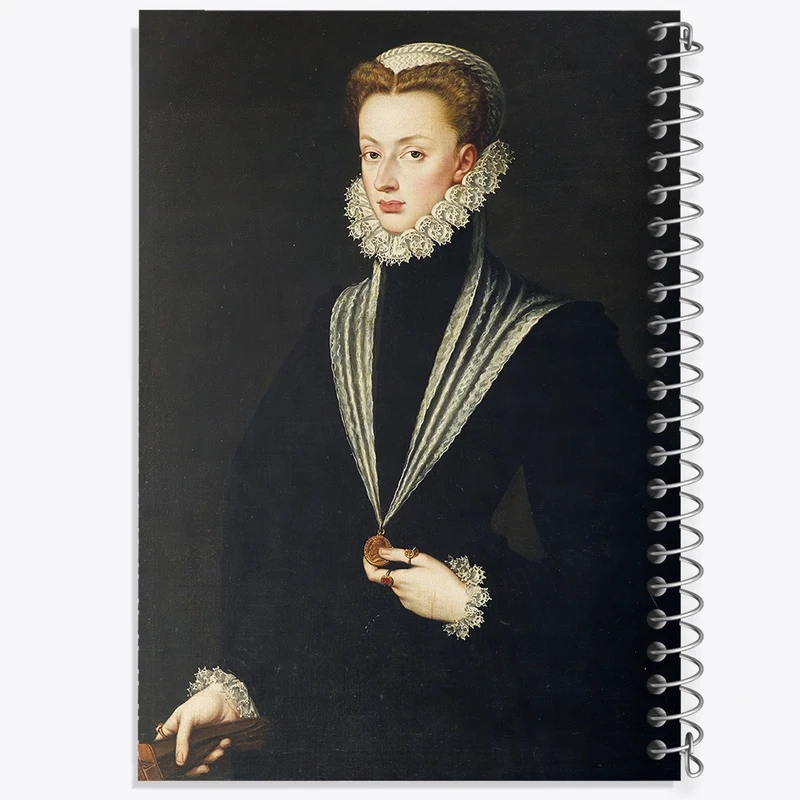 دفتر شطرنجی 50 برگ خندالو طرح پرتره جوانا از اتریش اثر سوفونیسبا آنگویسولا کد F12251