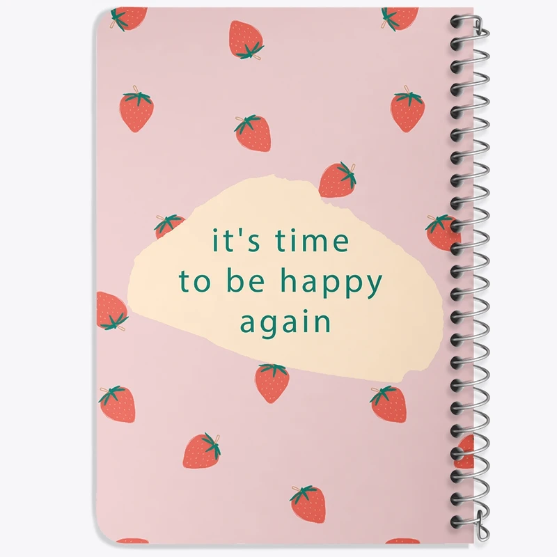 دفتر یادداشت 50 برگ خندالو طرح IT Is Time To Be Happy Again کد N362