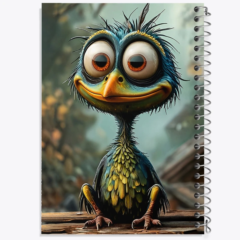 دفتر طراحی 50 برگ خندالو طرح پرنده خنگ کد F12891