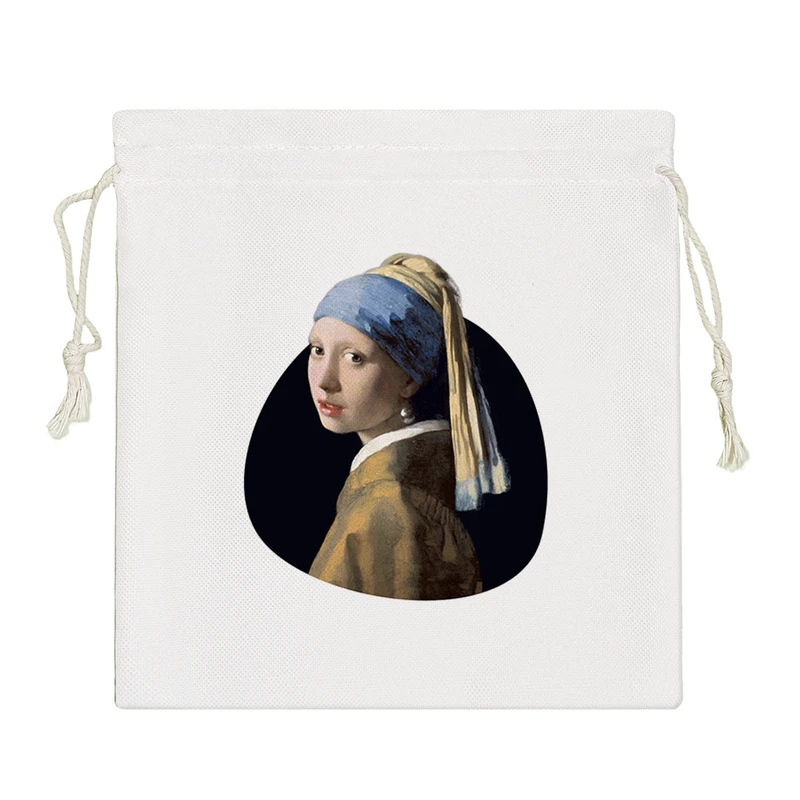 نظم دهنده خندالو مدل نقاشی دختری با گوشواره های مروارید کد 2166-S