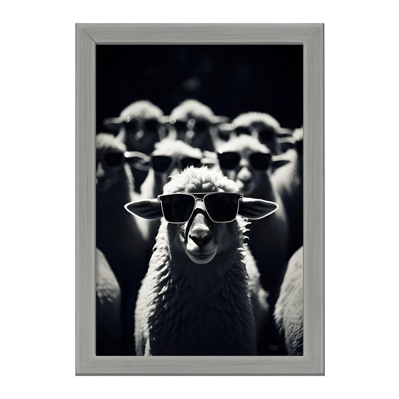 تابلو خندالو طرح دسته ی گوسفندان کد F10046