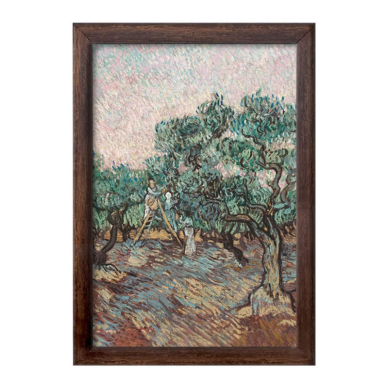 تابلو خندالو طرح زنان در حال چیدن زیتون ونسان ونگوگ (Van Gogh) کد 36783