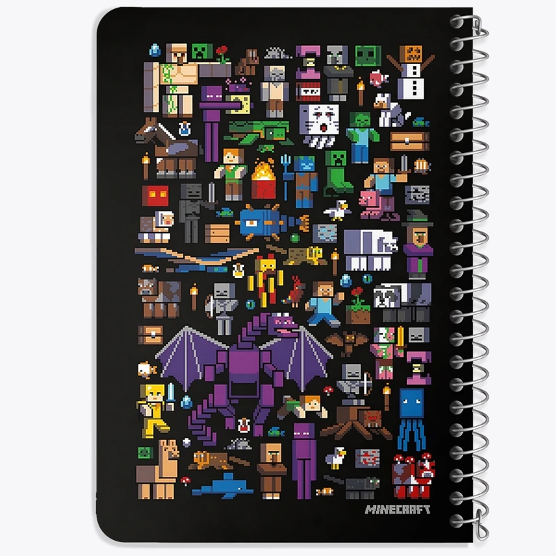 دفتر یادداشت 50 برگ خندالو طرح بازی ماینکرافت (Minecraft) کد N9122