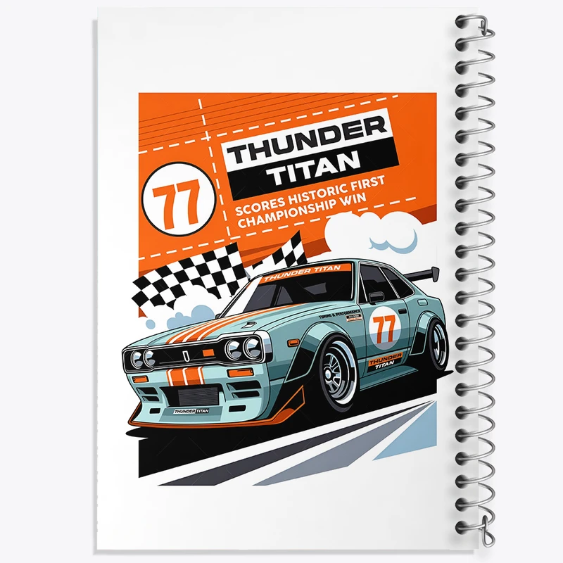 دفتر مشق 100 برگ خندالو طرح نیسان (Nissan Skyline) کد N7534