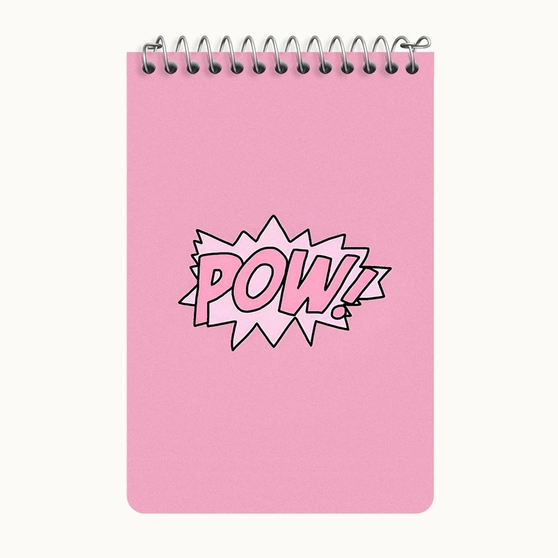 دفتر یادداشت 50 برگ خندالو طرح Pow کد F3846