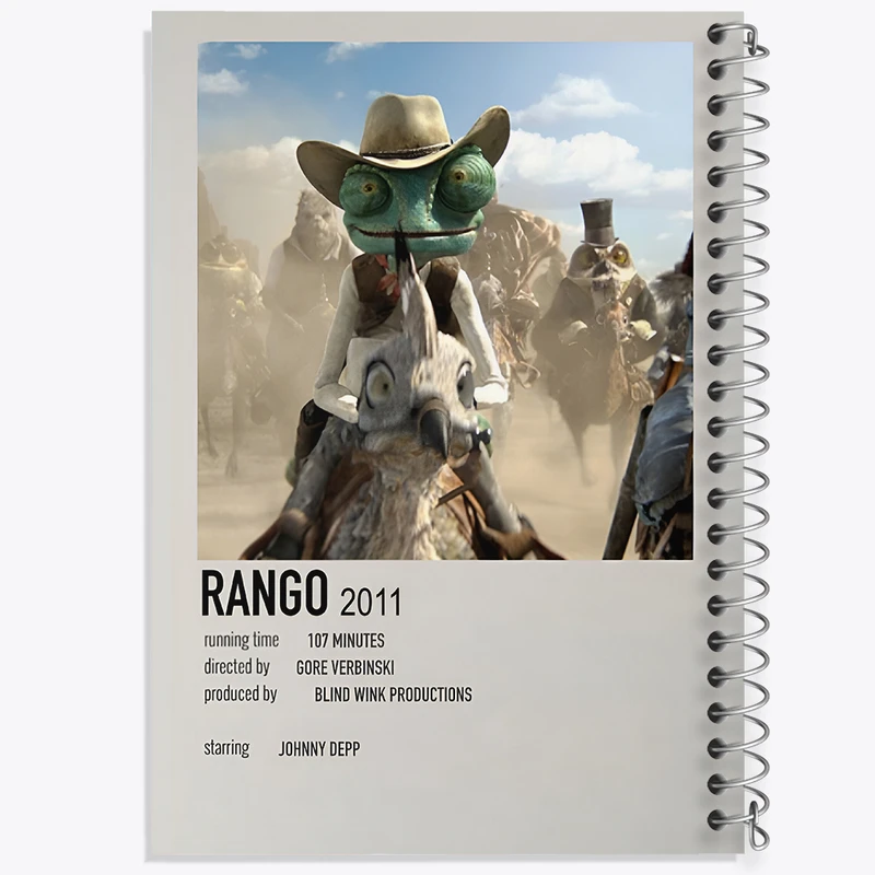 دفتر مشق 50 برگ خندالو طرح رنگو (Rango) کد F13258
