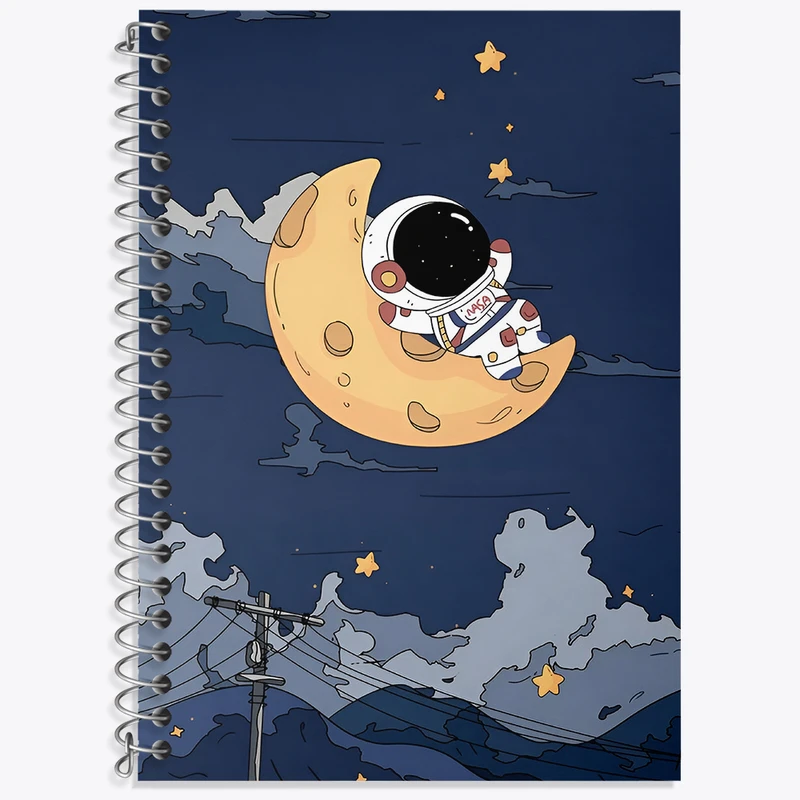 دفتر زبان 50 برگ خندالو طرح فضانورد کد F3789