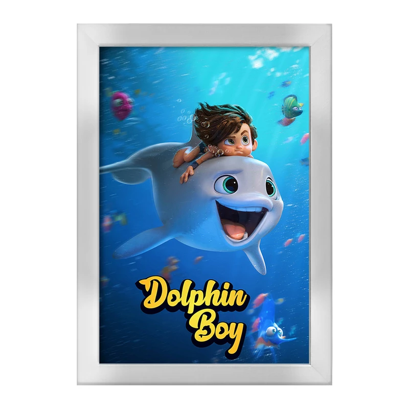 تابلو خندالو طرح انیمیشن پسر دلفینی کد 26713