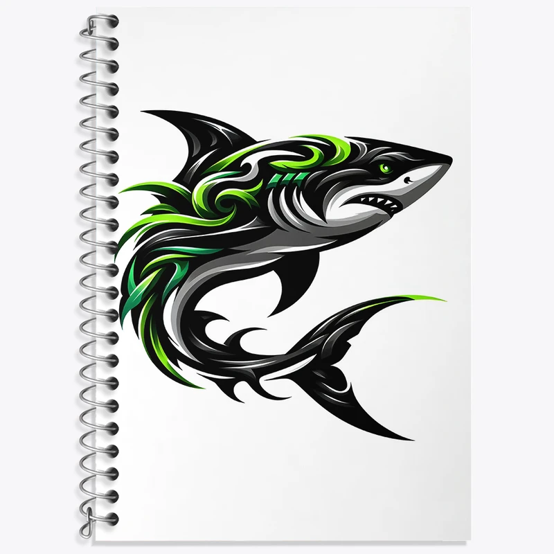 دفتر زبان دوخط 50 برگ خندالو طرح کوسه کد F4334