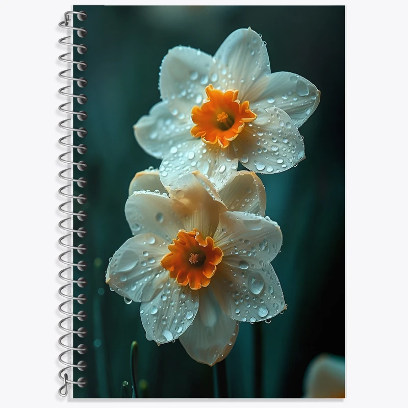 دفتر نت موسیقی 50 برگ خندالو طرح گل نرگس کد F12579