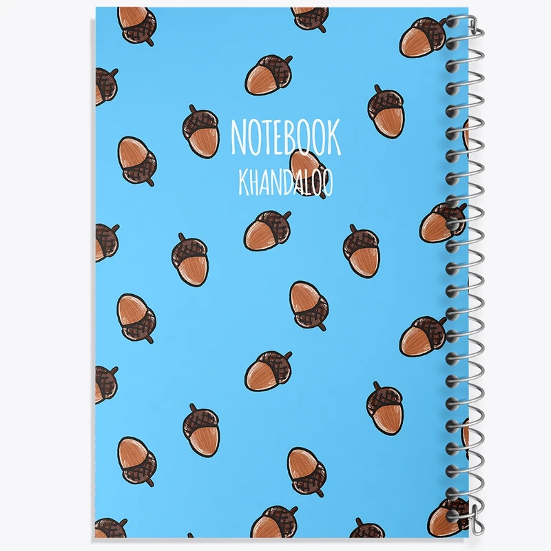 دفتر ژورنال نویسی 50 برگ خندالو مدل نقطه ای طرح پترن بلوط کد N7639