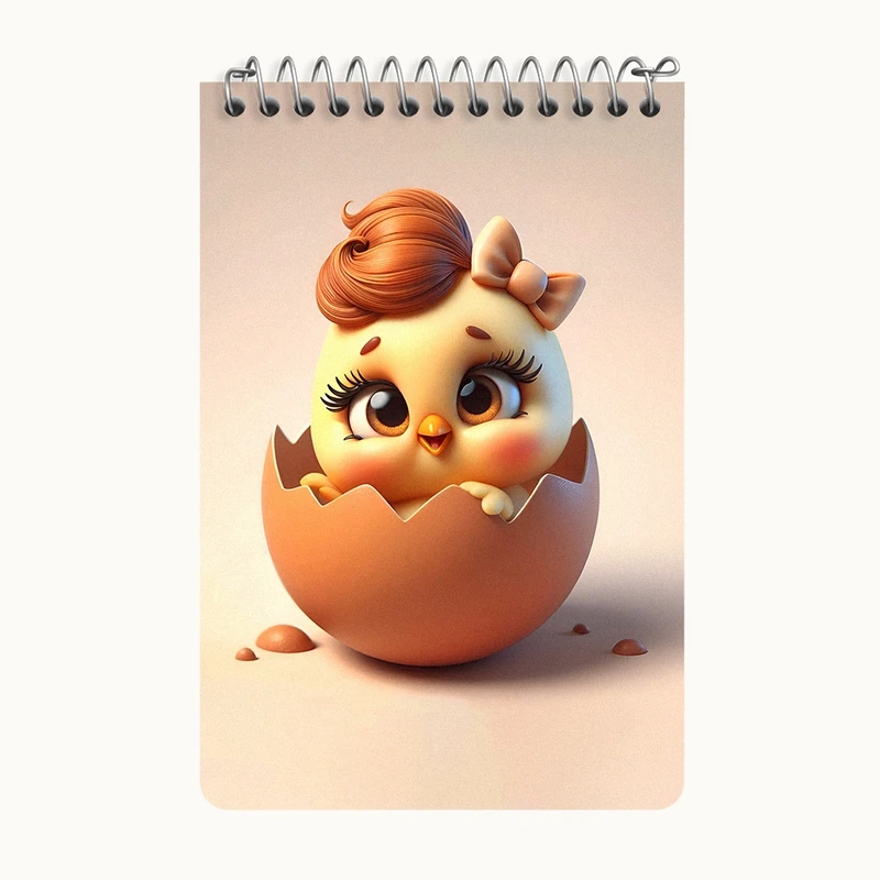 دفتر یادداشت 50 برگ خندالو طرح جوجه کیوت کد F9482