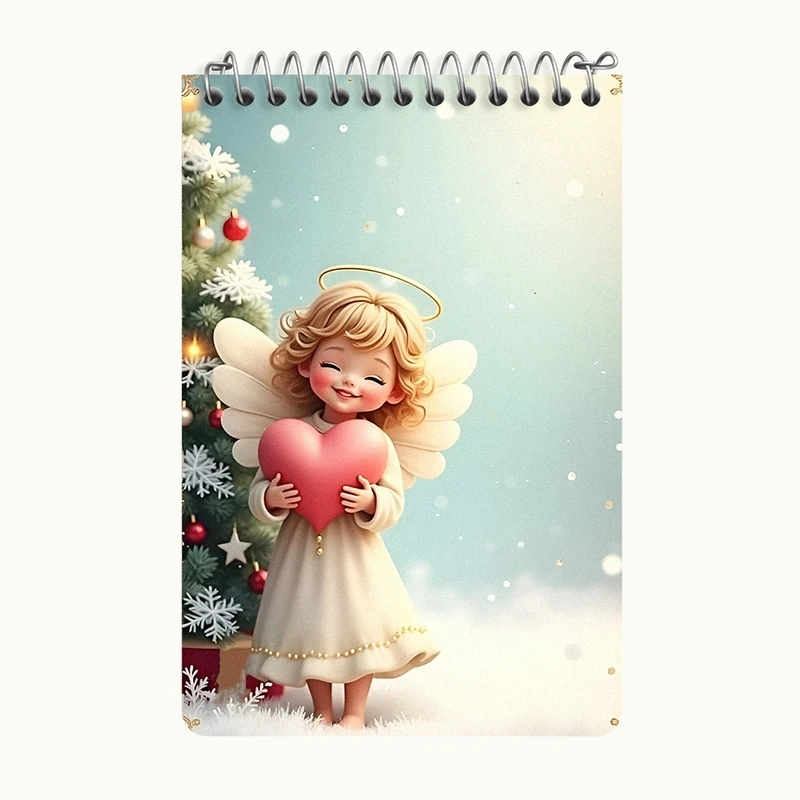 دفتر یادداشت 50 برگ خندالو طرح فرشته کیوت کد F8686