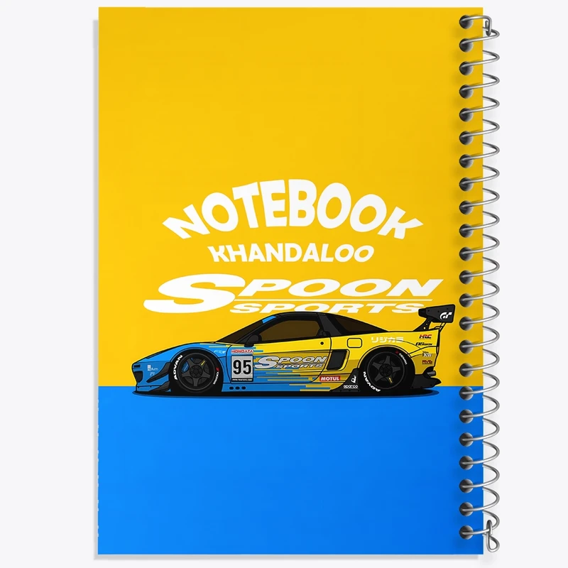 دفتر ژورنال نویسی 50 برگ خندالو مدل نقطه ای طرح هوندا (Honda NSX-R) کد N7524