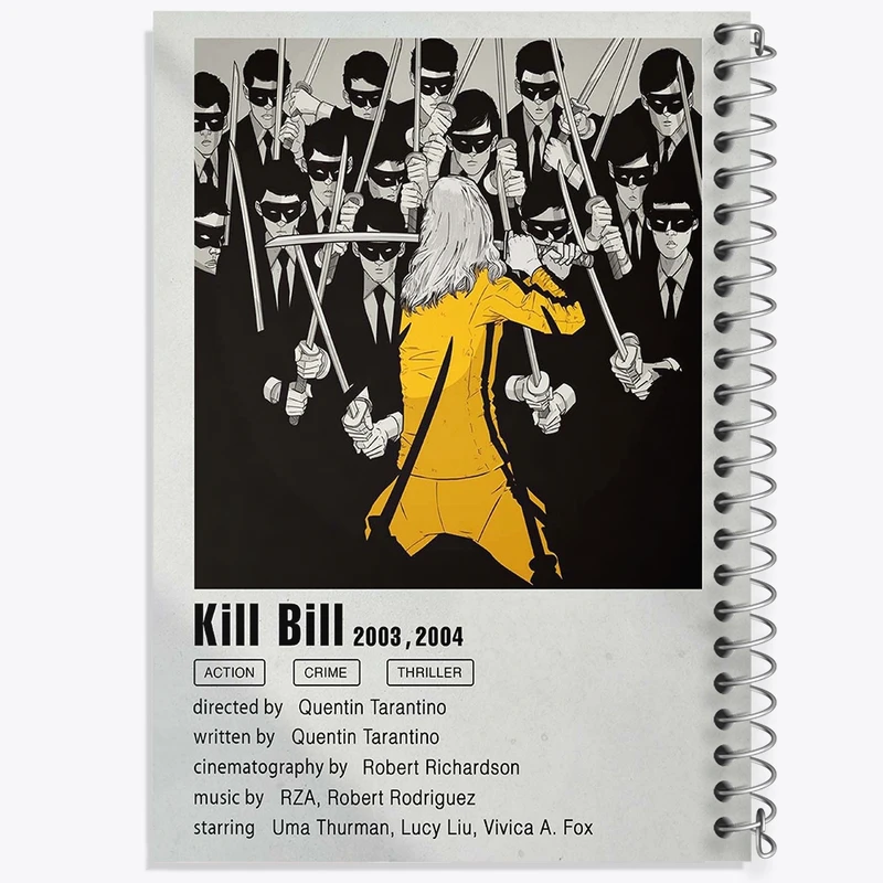 دفتر شطرنجی 50 برگ خندالو طرح بیل را بکش (Kill Bill) کد F11919