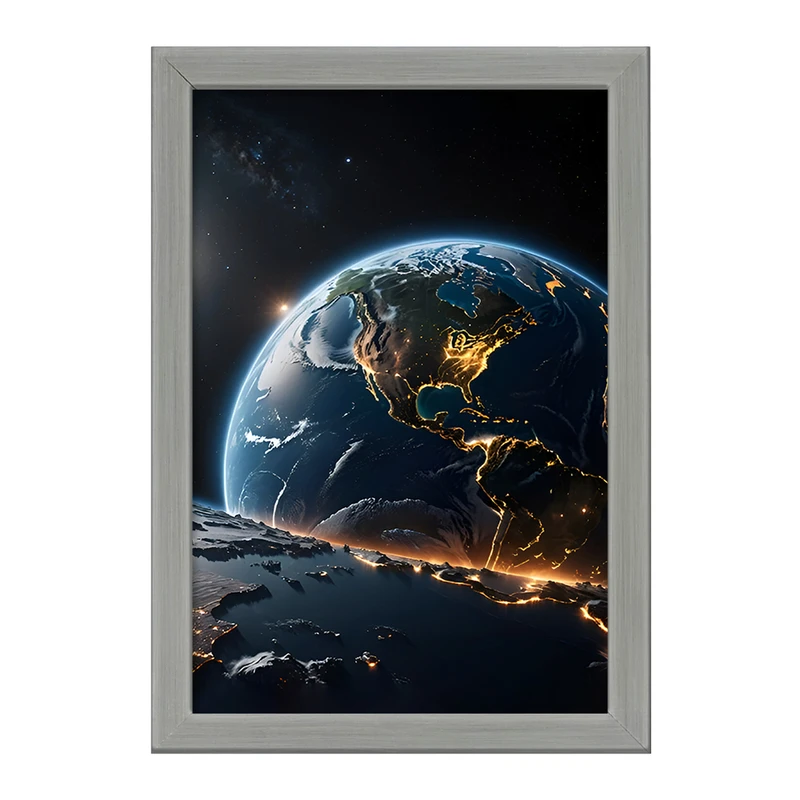 تابلو خندالو طرح زمین و کهکشان کد F8454