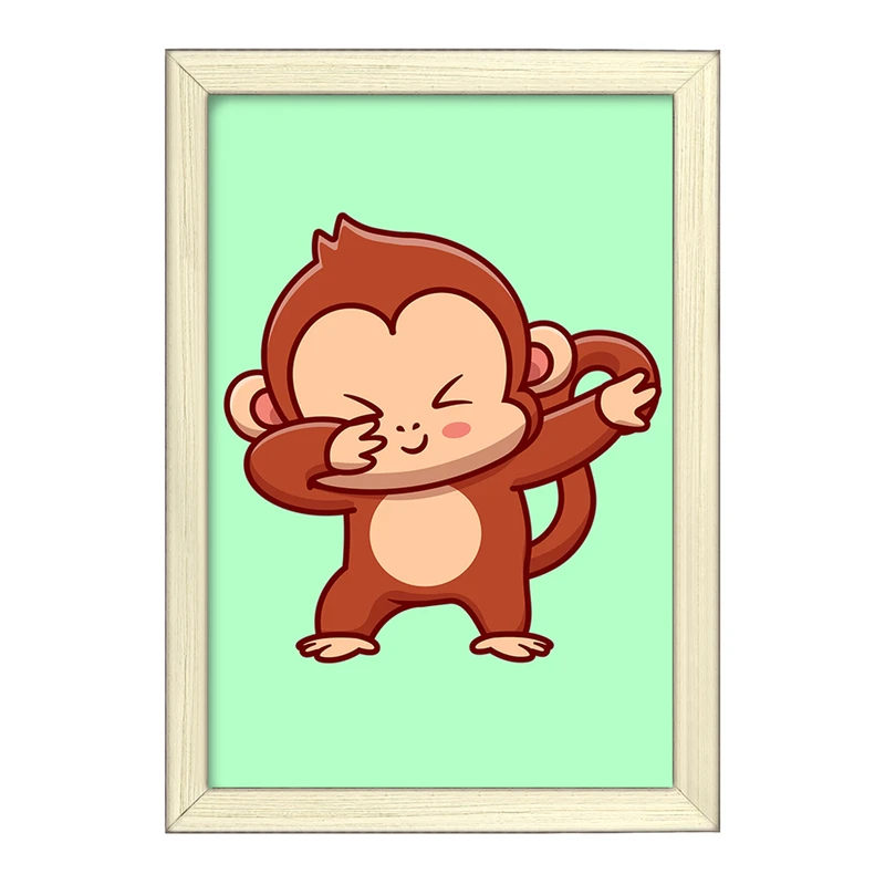 تابلو خندالو طرح  حیوانات بامزه میمون کد 25426