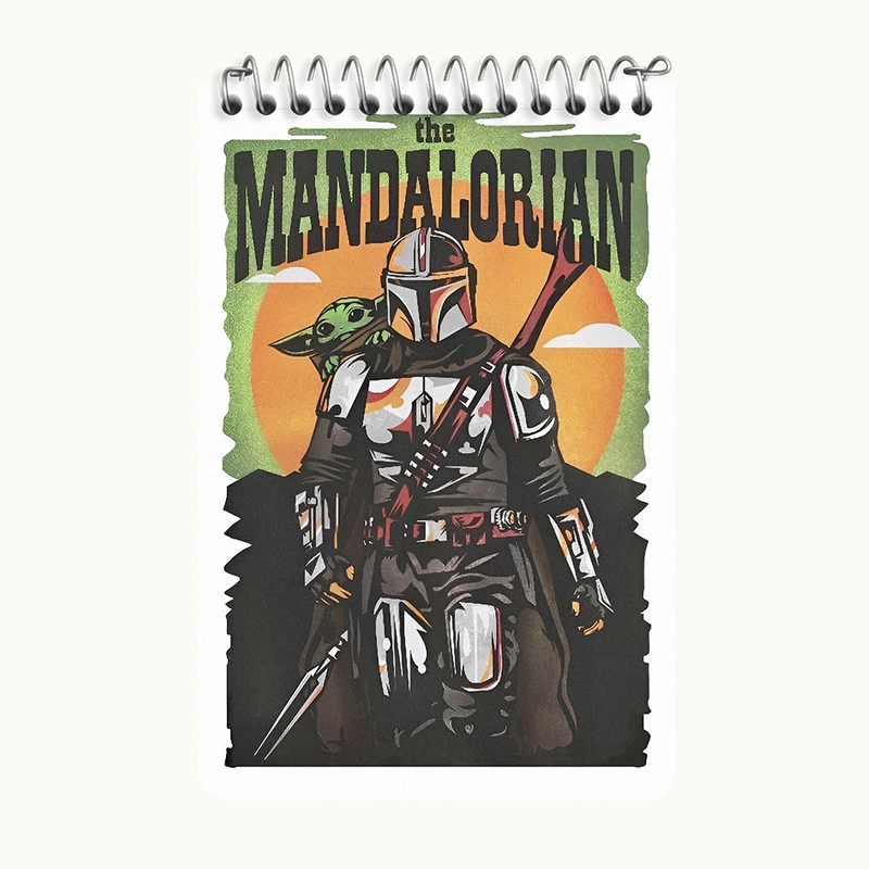 دفتر یادداشت 50 برگ خندالو طرح مندلورین (The Mandalorian) کد F13747