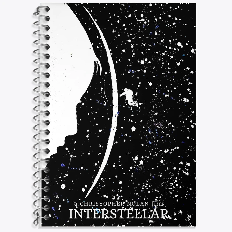 دفتر زبان 50 برگ خندالو مدل سه خط طرح میان ستاره ای (Interstellar) کد F11352