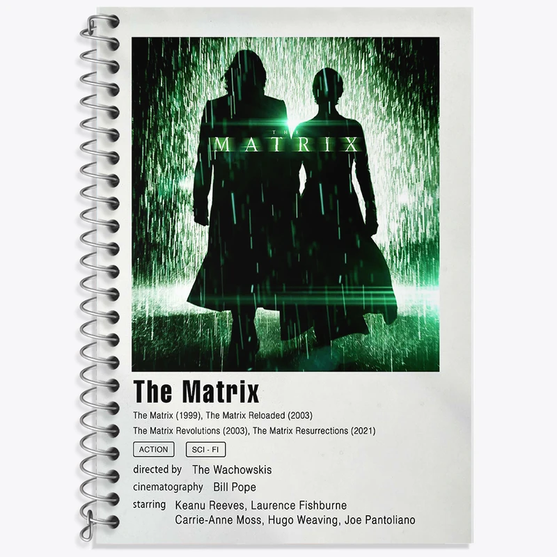 دفتر نت موسیقی 50 برگ خندالو طرح ماتریکس (The Matrix) کد F11913