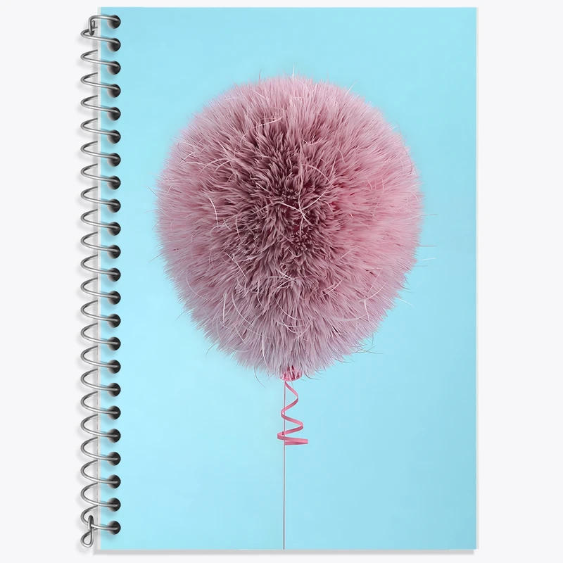 دفتر زبان 50 برگ خندالو مدل سه خط طرح بادکنک پشمالو کد F12853