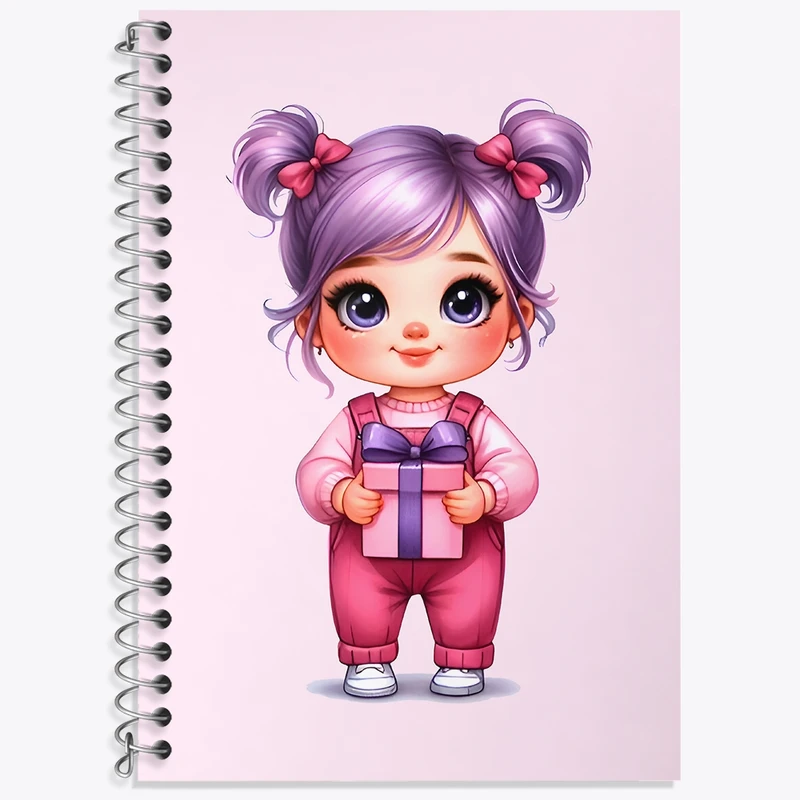 دفتر لغت 50 برگ خندالو طرح دخترانه کودکانه کد N6691