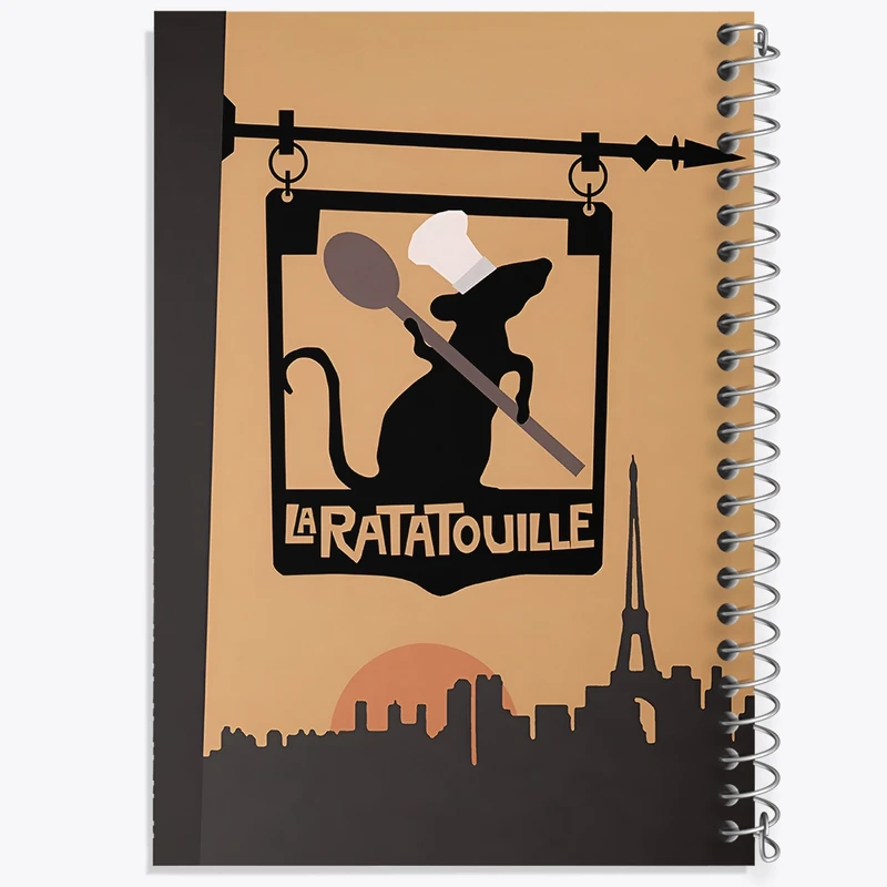 دفتر ژورنال نویسی 50 برگ خندالو مدل نقطه ای طرح راتاتویی (Ratatouille) کد F10287