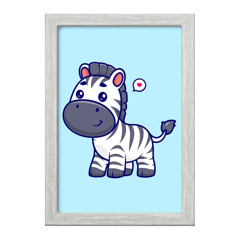 تابلو خندالو طرح حیوانات بامزه گورخر کد 29728