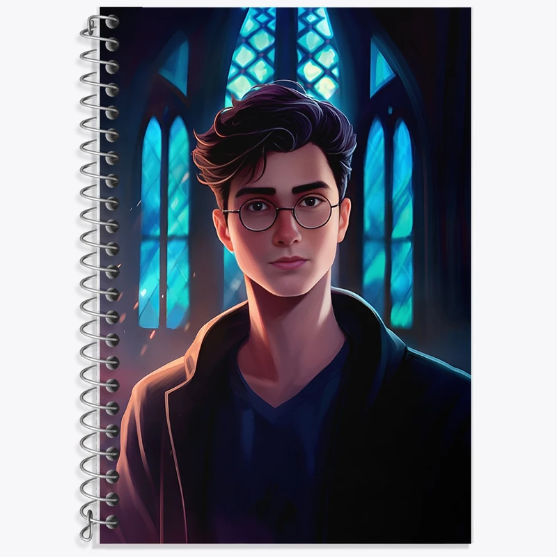 دفتر زبان 50 برگ خندالو مدل سه خط طرح هری پاتر (Harry Potter) کد F12750