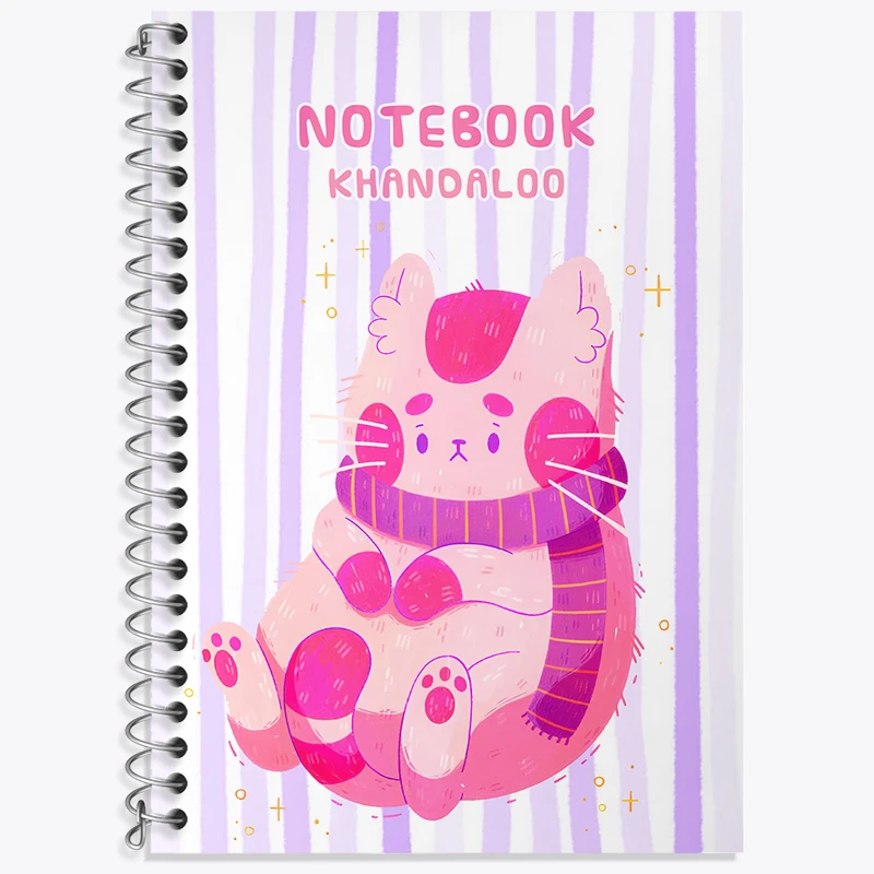 دفتر زبان 50 برگ خندالو طرح گربه غمگین کد N6573