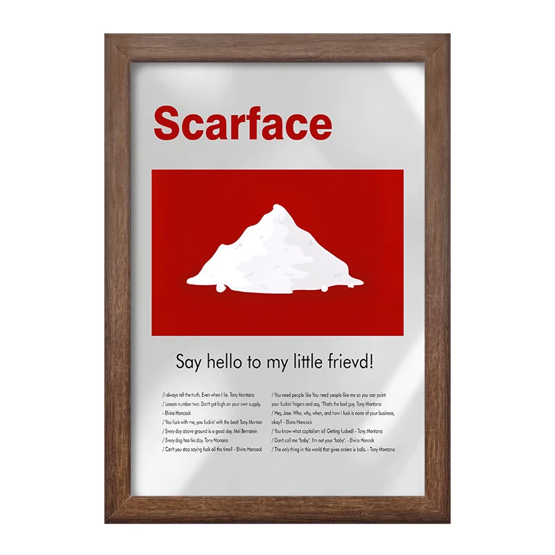 تابلو خندالو طرح صورت زخمی (scarface) کد F13846