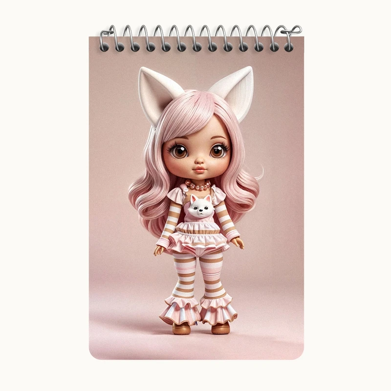 دفتر یادداشت 50 برگ خندالو طرح دخترانه کد F6269