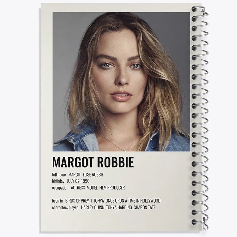 دفتر مشق 50 برگ خندالو طرح مارگو رابی (Margot Robbie) کد F13137
