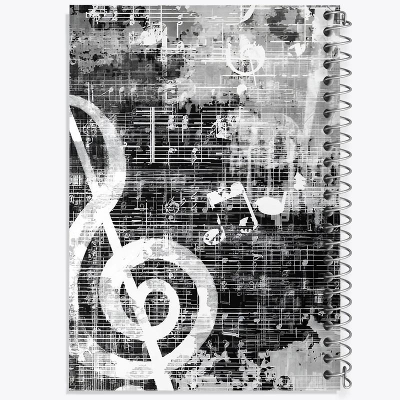 دفتر طراحی 50 برگ خندالو طرح نت موسیقی کد N8079